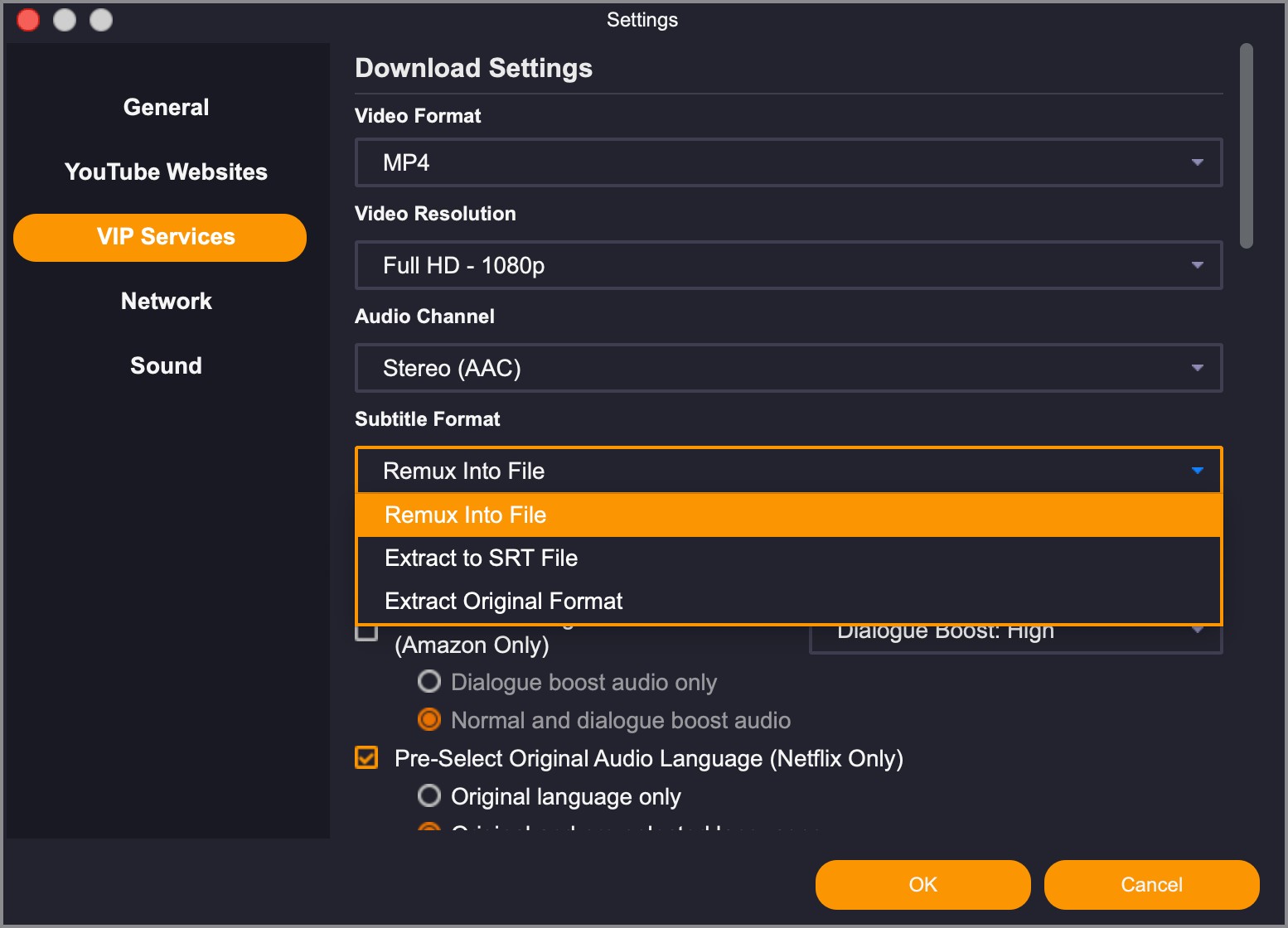 Formato de subtítulo de KeepStreams